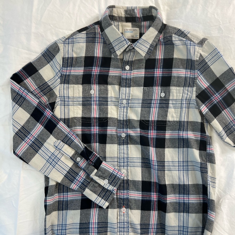 J Crew Boy’s Crewcuts relaxed-fit shirt in lightweight flannel